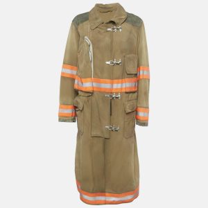 Calvin Klein Brown Logo Applique Cotton Firefighter Coat S, Coats & Jackets - Luxury Closet catalog