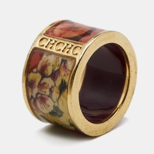Carolina Herrera CH Enamel Gold Tone Ring Size 53, Jewelry - Luxury Closet catalog