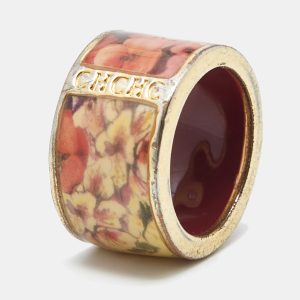 Carolina Herrera CH Enamel Gold Tone Ring Size 54, Jewelry - Luxury Closet catalog