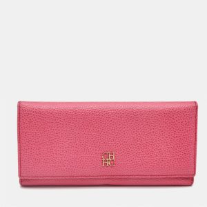 Carolina Herrera Pink Leather Flap Trifold Continental Wallet, Wallets & Money Clips - Luxury Closet catalog