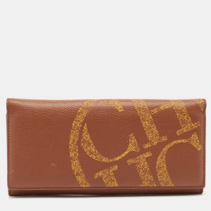 Carolina Herrera Brown Leather Logo Print Continental Wallet, Wallets & Money Clips - Luxury Closet catalog