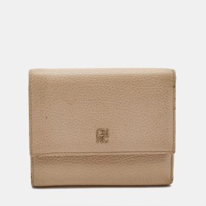 Carolina Herrera Peach Leather Logo Trifold Wallet, Wallets & Money Clips - Luxury Closet catalog