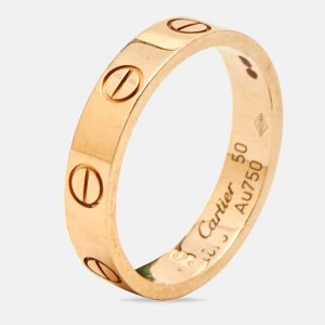 Cartier Love 18k Rose Gold Wedding Band Ring Size 50, Rings - Luxury Closet catalog