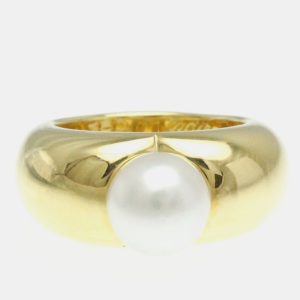 Cartier Pearl Heart Yellow Gold 18K Pearl Band Ring Gold EU 52, Rings - Luxury Closet catalog