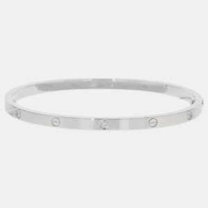Cartier 18K White Gold and Diamond Love Bangle Bracelet, Bracelets - Luxury Closet catalog