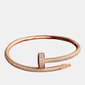 Cartier 18K Rose Gold and Diamond Juste Un Clou Bracelet, Bracelets - Luxury Closet catalog