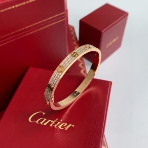 Cartier 18K Yellow Gold and Diamond Love Bangle Bracelet, Bracelets - Luxury Closet catalog