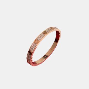 Cartier 18K Rose Gold and Diamond Love Bangle Bracelet, Bracelets - Luxury Closet catalog