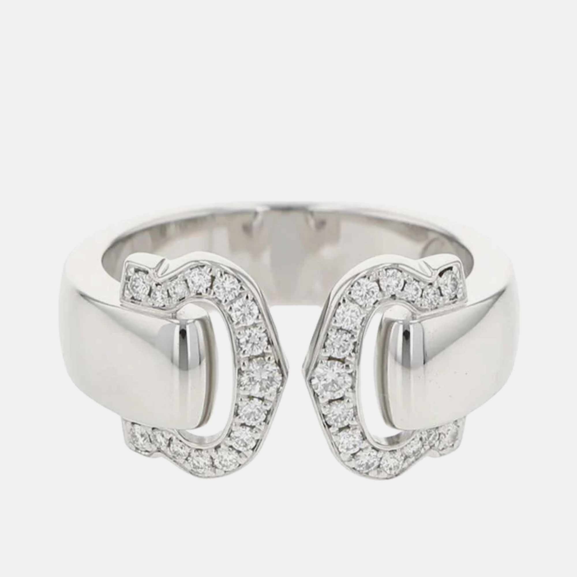 Cartier 18K White Gold C De Cartier Band Ring EU 49, Rings - Luxury Closet catalog