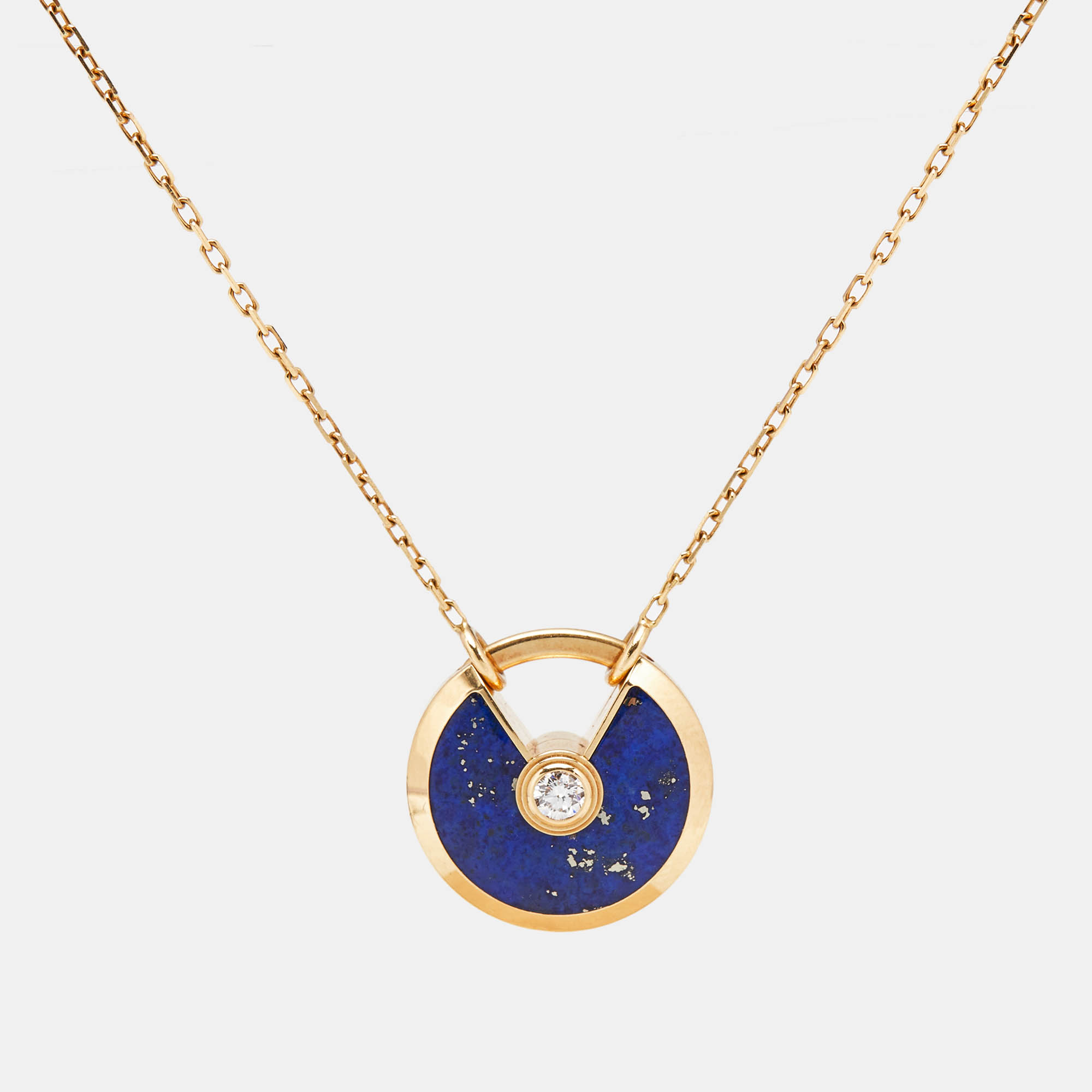 Cartier Amulette De Cartier Lapis Lazuli Diamond 18k Yellow Gold Small Model Necklace, Necklaces - Luxury Closet catalog