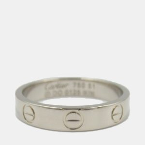 Cartier 18K White Gold Love Band Ring EU 51, Rings - Luxury Closet catalog