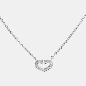 Cartier C de Cartier Heart 18k White Gold Necklace, Necklaces - Luxury Closet catalog
