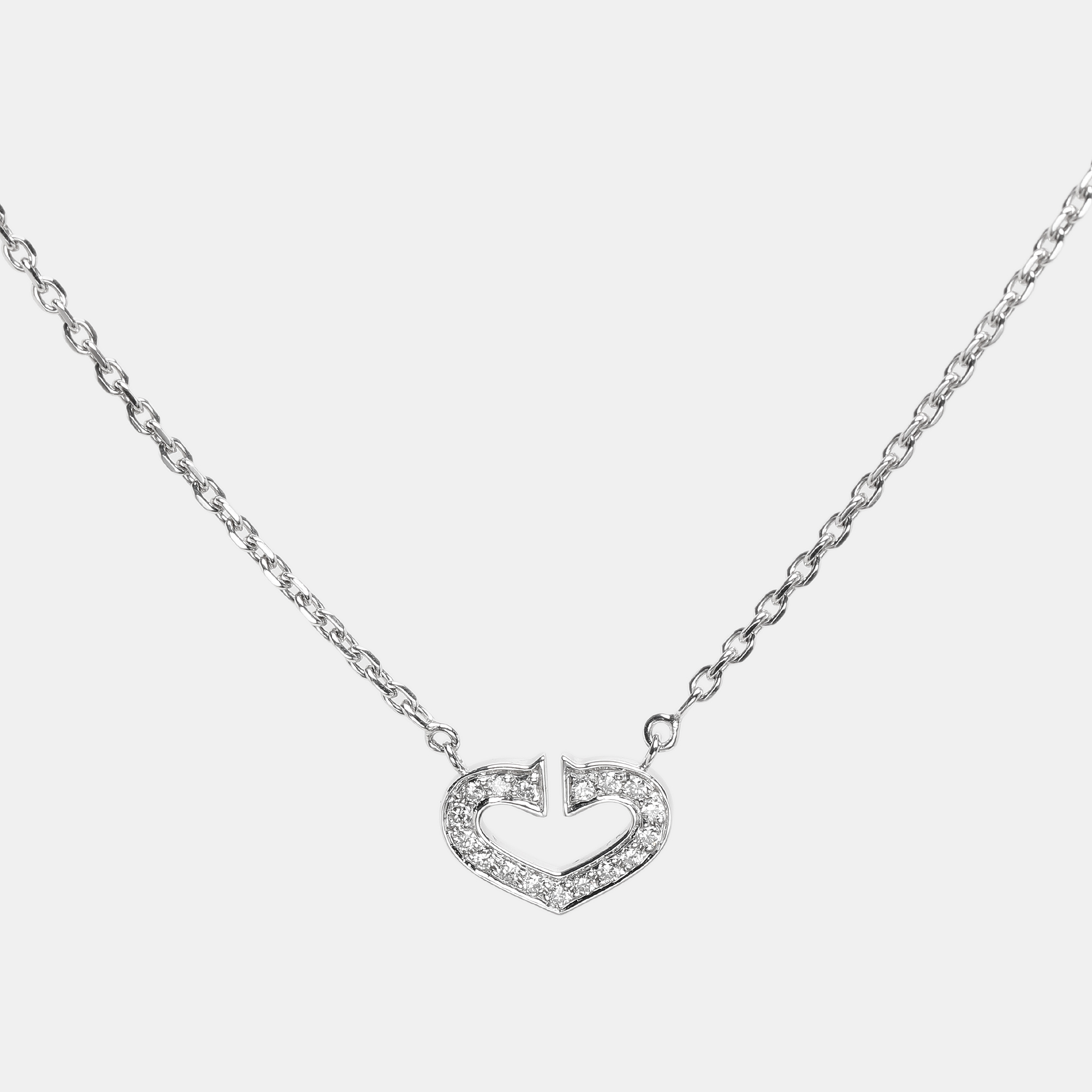 Cartier C de Cartier Heart 18k White Gold Necklace, Necklaces - Luxury Closet catalog