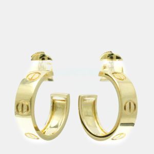Cartier 18K Yellow Gold Half Hoop Love Earrings, Earrings - Luxury Closet catalog
