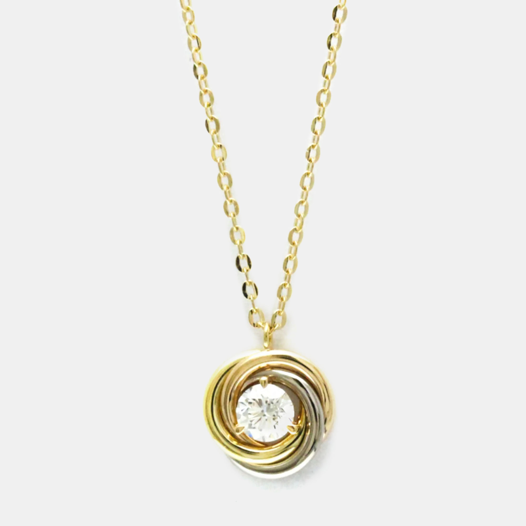 Cartier 18K Pink White Yellow Gold Diamond Trinity De Cartier Pendant Necklace, Necklaces - Luxury Closet catalog