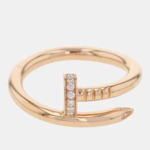 Cartier 18K Pink Gold Diamond Juste un Clou Ring EU 57, Rings - Luxury Closet catalog