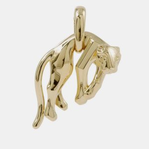 Cartier 18K Yellow Gold Panther Pendant, Earrings - Luxury Closet catalog