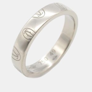 Cartier 18K White Gold Happy Birthday Ring EU 49, Rings - Luxury Closet catalog