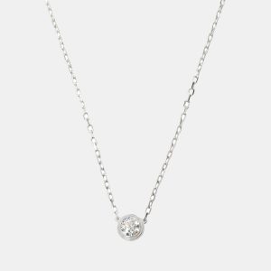 Cartier D'amour 18K White Gold and Diamond Pendant Necklace, Necklaces - Luxury Closet catalog