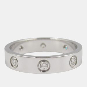 Cartier Love 18K White Gold and Diamond Band Ring EU 53, Rings - Luxury Closet catalog