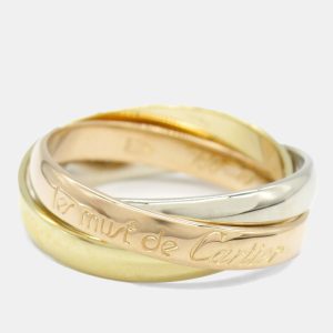 Cartier Trinity 18K Yellow, Rose, White Gold Band Ring EU 49, Rings - Luxury Closet catalog