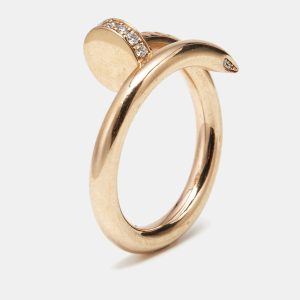 Cartier Juste Un Clou Diamonds 18k Rose Gold Ring Size 50, Rings - Luxury Closet catalog