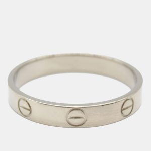 Cartier Love 18K White Gold Band Ring EU 58, Rings - Luxury Closet catalog