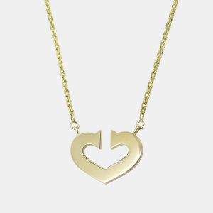 Cartier C De Cartier Heart 18K Yellow Gold Pendant Necklace, Necklaces - Luxury Closet catalog