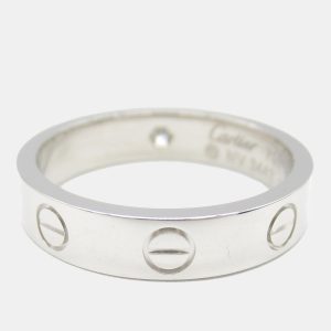 Cartier Love 18K White Gold and Diamond Band Ring EU 51, Rings - Luxury Closet catalog