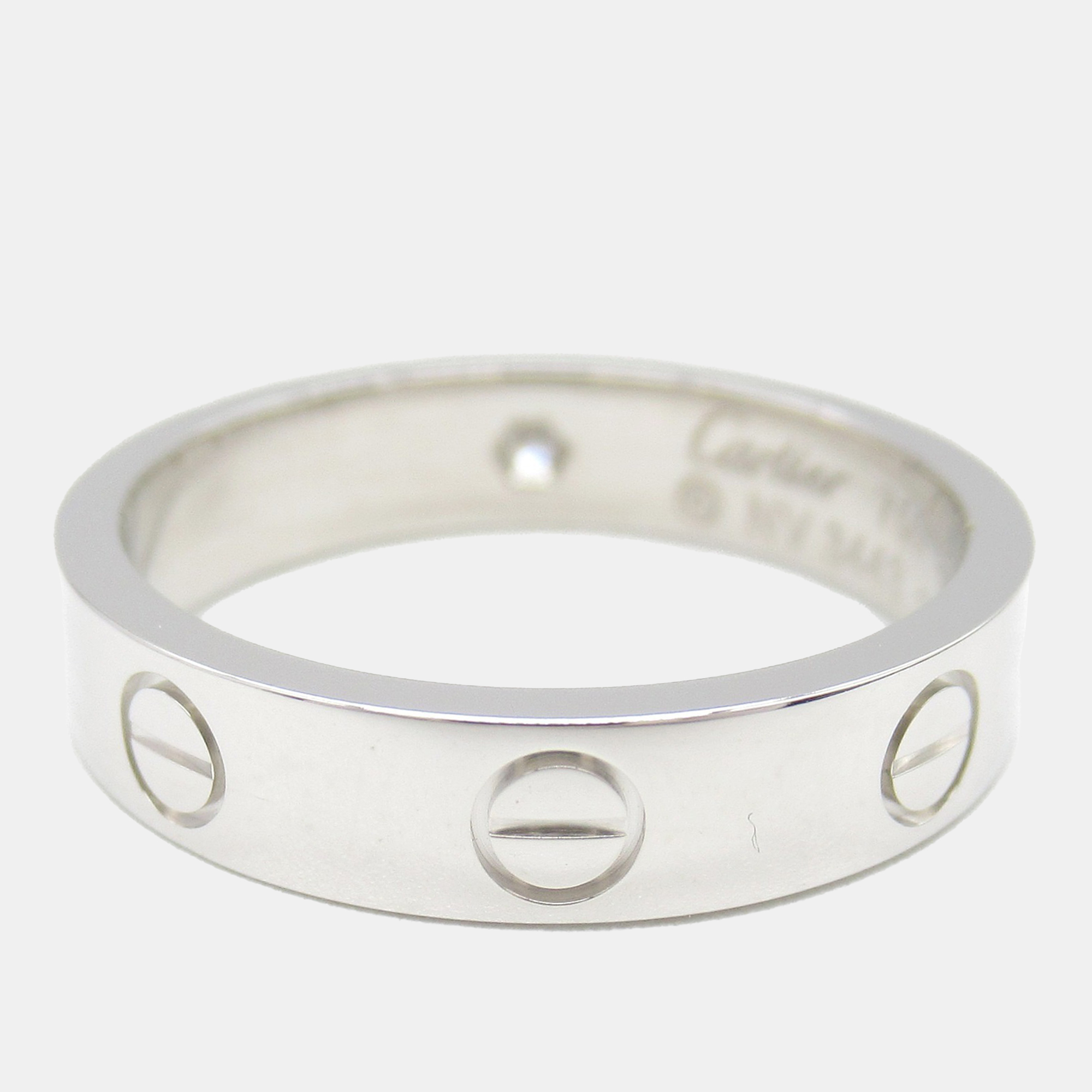 Cartier Love 18K White Gold and Diamond Band Ring EU 51, Rings - Luxury Closet catalog