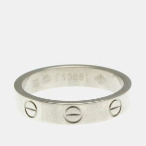 Cartier Mini Love 18K White Gold Ring EU 50, Rings - Luxury Closet catalog