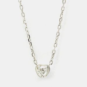 Cartier D'Amour Heart 18K White Gold Diamond Necklace, Necklaces - Luxury Closet catalog