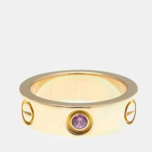 Cartier Love Pink Sapphire 18K Pink Gold Ring EU 50, Rings - Luxury Closet catalog