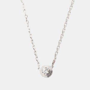 Cartier D'amour 18K White Gold Diamond Necklace, Necklaces - Luxury Closet catalog