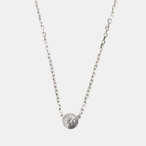 Cartier D'amour 18K White Gold Diamond Necklace, Necklaces - Luxury Closet catalog