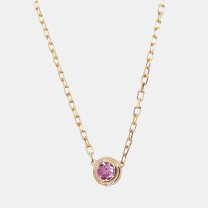 Cartier D'amour 18K Rose Gold and Pink Sapphire Pendant Necklace, Necklaces - Luxury Closet catalog