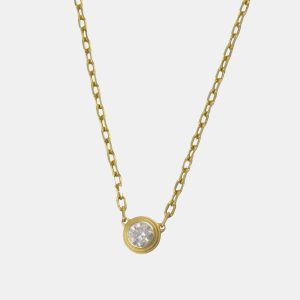Cartier D'amour 18K Yellow Gold and Diamond Pendant Necklace, Necklaces - Luxury Closet catalog