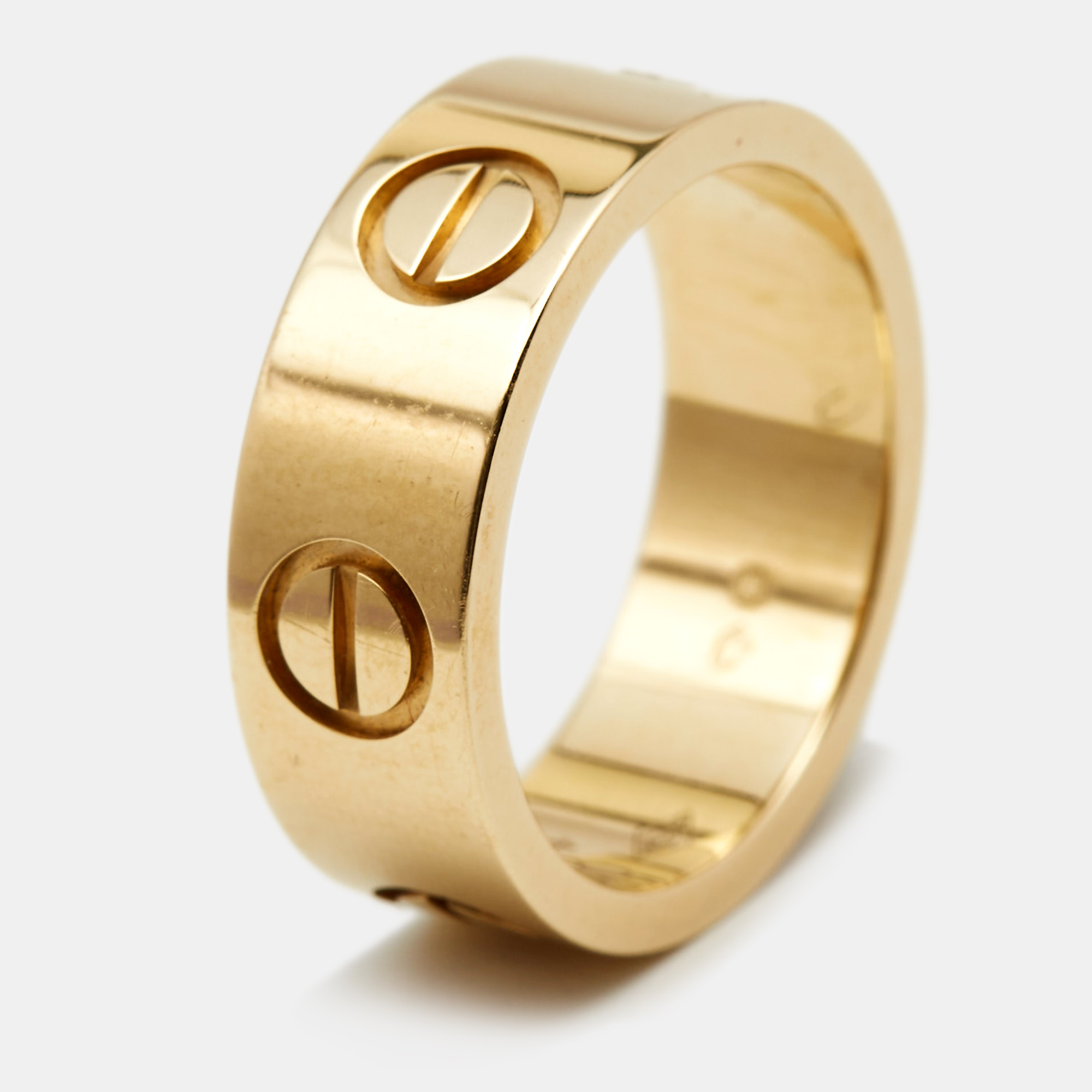 Cartier Love 18k Yellow Gold Band Ring Size 44, Rings - Luxury Closet catalog