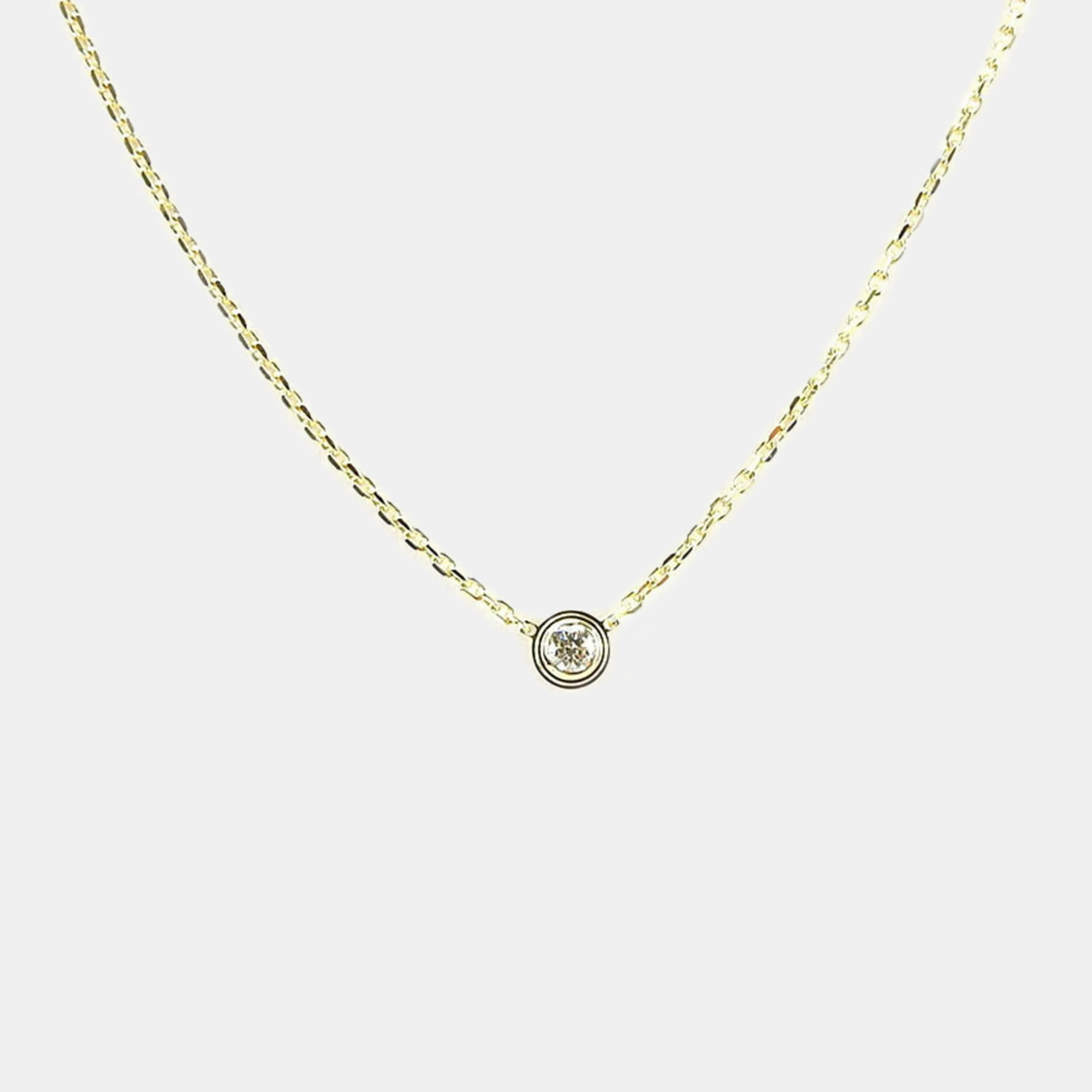 Cartier 18K Yellow Gold and Diamond D'amour Pendant Necklace, Necklaces - Luxury Closet catalog