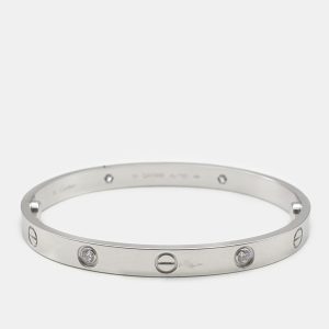 Cartier 18K White Gold and Diamond Love Bangle Bracelet, Bracelets - Luxury Closet catalog