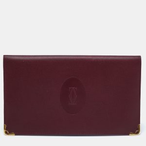 Cartier Burgundy Leather Must de Cartier Wallet Organizer, Wallets & Money Clips - Luxury Closet catalog