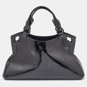 Cartier Black Patent Leather Small Marcello De Cartier Bag, Tote Handbags - Luxury Closet catalog
