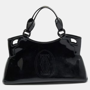 Cartier Black Patent Leather Small Marcello De Cartier Bag, Tote Handbags - Luxury Closet catalog