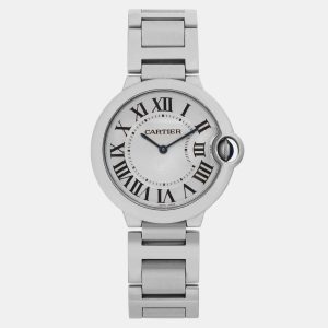 Cartier Silver Stainless Steel Ballon Bleu W69011Z4 Quartz Men's Wristwatch 36 mm, Watches - Luxury Closet catalog