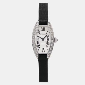 Cartier Mini Tonneau WJ200428 Quartz 18k White Gold Women&rsquo;s Wristwatch 15 mm, Watches - Luxury Closet catalog