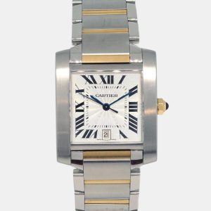 Cartier Beige Stainless Steel Tank Francaise W51005Q4 Quartz Women's Wristwatch 27 mm, Watches - Luxury Closet catalog