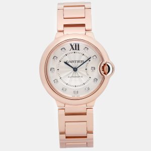 Cartier Silver 18k Rose Gold Ballon Bleu WE902026 Automatic Women's Wristwatch 36 mm, Watches - Luxury Closet catalog