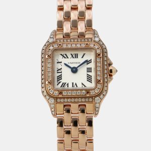 Cartier Panthere De Cartier WJPN0045 Quartz Silver 18k Rose Gold Women’s Wristwatch 21 mm, Watches - Luxury Closet catalog