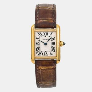 Cartier Tank Louis White 18K Yellow Gold Quartz Women's Wristwatch 22 mm, Watches - Luxury Closet catalog