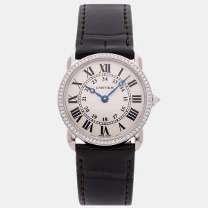 Cartier Ronde Louis Cartier WR000251 Quartz White 18k White Gold Women's Wristwatch 29mm, Watches - Luxury Closet catalog